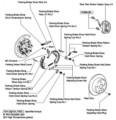 My rear disc brakes with the emergency drum brake - Vermont Auto ...