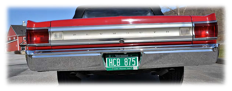 1967 Plymouth Belvedere II Convertible tail