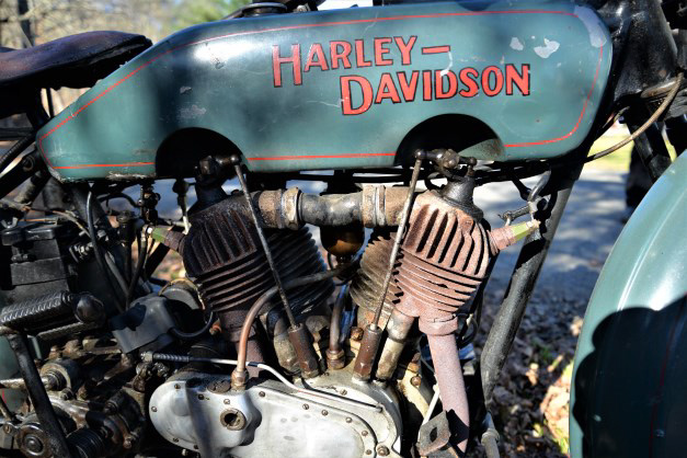 1922 Harley Davidson JA engine gas tank