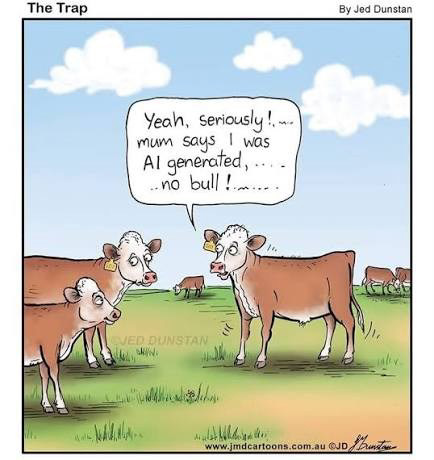 Yeah, seriously! Mum says I was AI generated... no bull!